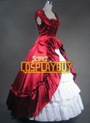 Victorian Lolita Renaissance Reenactment Gothic Lolita Dress Red