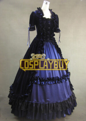 Victorian Lolita Renaissance Velvet Gothic Lolita Dress Lavender