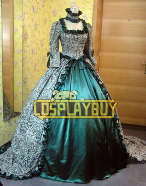 Victorian Lolita Renaissance Wedding Gothic Lolita Dress Green Floral