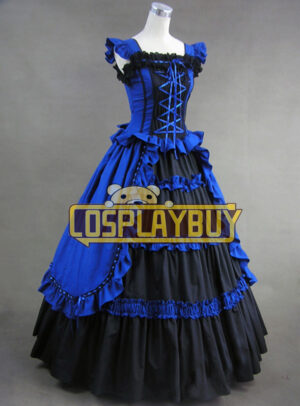 Victorian Lolita Ruffle Princess Gothic Lolita Dress Blue