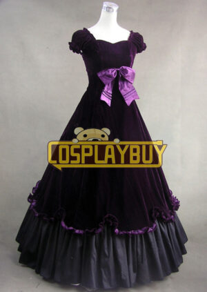 Victorian Lolita Southern Belle Civil War Gothic Lolita Dress Purple