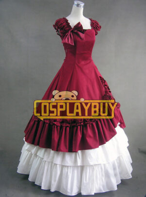 Victorian Lolita Southern Belle Evening Gothic Lolita Dress Red