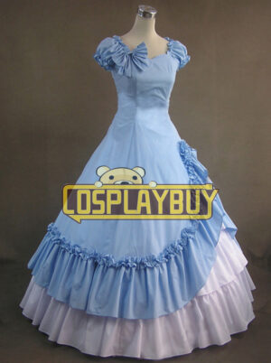 Victorian Lolita Southern Belle Evening Gothic Lolita Dress Sky Blue