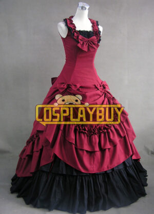 Victorian Lolita Southern Belle Formal Gothic Lolita Dress Red