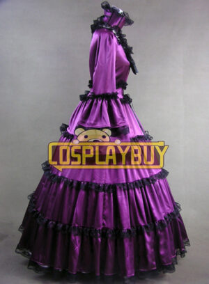 Victorian Lolita Southern Belle Satin Gothic Lolita Dress Purple
