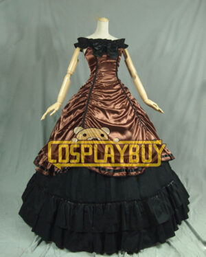 Victorian Lolita Southern Belle Wedding Gothic Lolita Dress Brown