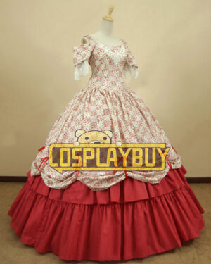 Victorian Lolita Southern Civil War Gothic Lolita Dress Red Cherry