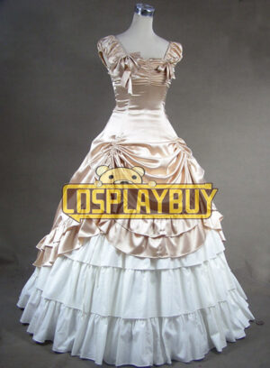 Victorian Lolita Southern Civil War Reenactment Gothic Lolita Dress Champagne