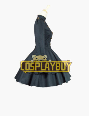 Victorian Lolita Steampunk Military Coat Gothic Lolita Dress Black