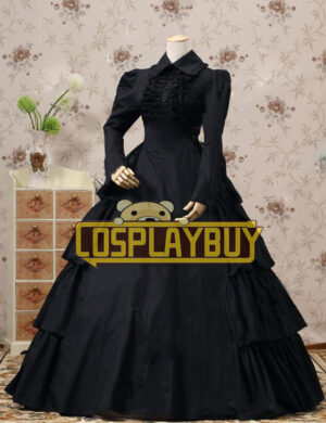 Victorian Lolita Vintage Party Gothic Lolita Dress Black