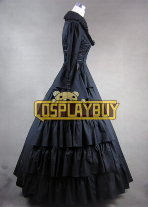 Victorian Lolita Vintage Party Gothic Lolita Dress Navy Blue