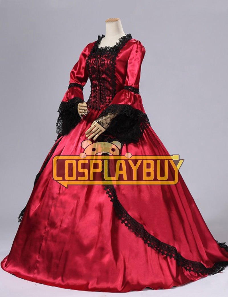 Victorian Lolita Wedding Marie Antoinette Gothic Lolita Dress Red ...