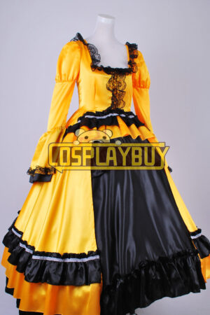 Vocaloid 2 Cosplay Kagamine Rin Yellow Gorgeous Dress