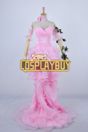 Vocaloid 2 Cosplay Kagamine Rin Pink Dress