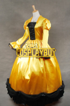 Vocaloid 2 Cosplay Kagamine Rin Yellow Long Dress