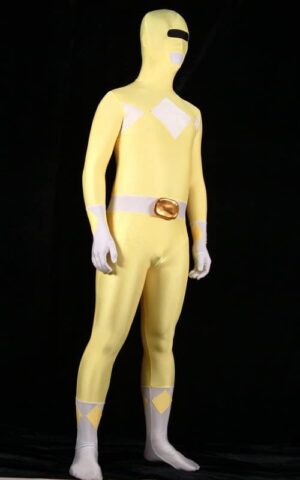 Yellow Spandex Power Rangers Superhero Zentai Body Costume