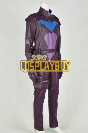 Young Justice Cosplay Nightwing Costume Purple Jumpsuit